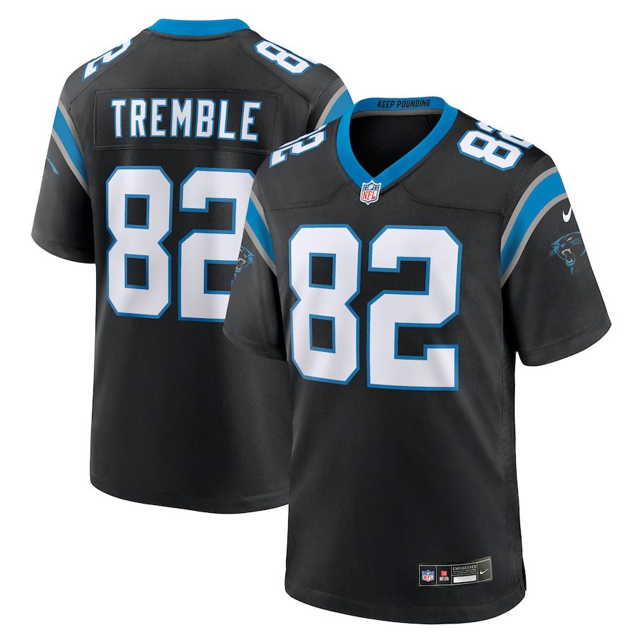 Men Carolina Panthers #82 Tommy Tremble Nike Black Team Game NFL Jersey->women nfl jersey->Women Jersey
